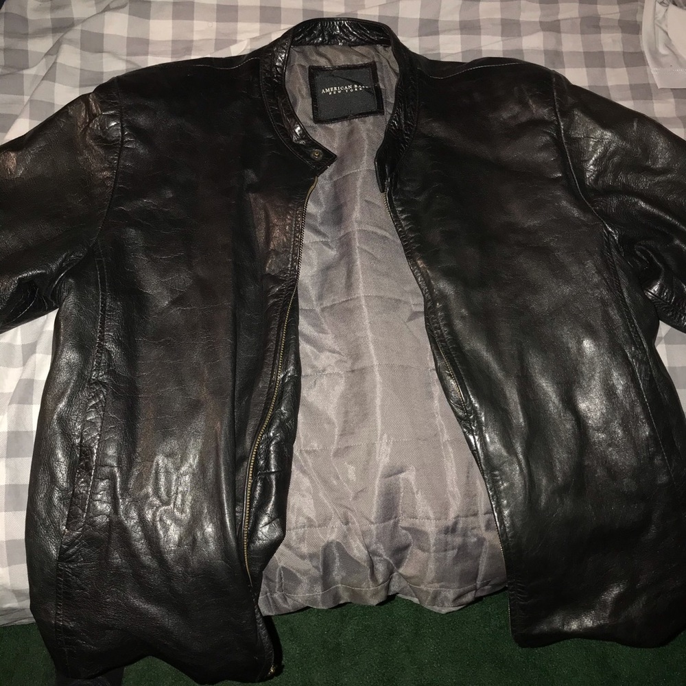 American Base Leather Jacket Sz XL